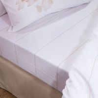 Простирадло з декором з бавовни і льону AMORGOS