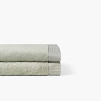 Махровий рушник для душу з бавовни та бамбукової віскози з вишивкою EPHELIA світло-зелений