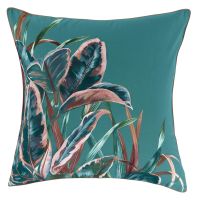 Квадратна наволочка з двостороннім декором з перкалю CALATHEA