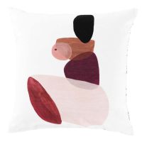 Квадратна наволочка з подвійним декором з перкалю CALLIPYGE