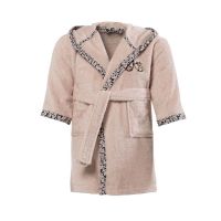 Халат дитячий з органічної бавовни з каптуром та вишивкою DESSINE