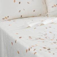 Простирадло з вишивкою з сатину EQUINOXE II колір різнобарвний 240x300