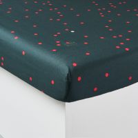 Простирадло на резинці з перкалю з принтом IKEBANA різнобарвний