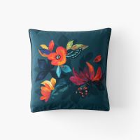 Квадратна наволочка з подвійним декором з перкалю ECLATS