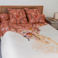 Підодіяльник з подвійним декором з перкалю PSYCHE