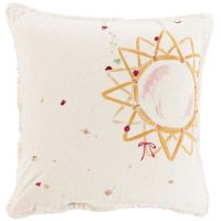 Квадратна наволочка з подвійним декором з органічної бавовни RAPHIA