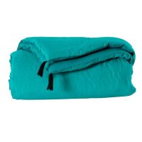 Декоративний плед з промитого льону та бавовни SONGE