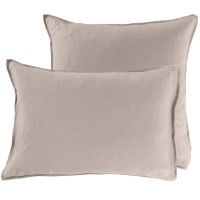 Прямокутна наволочка з промитого льону та бавовни SONGE