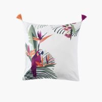 Квадратна наволочка з подвійним декором з перкалю PALMELIS