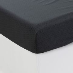 Простирадло на резинці з перкалю з принтом LOTUS