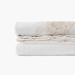 Простирадло з декором з бавовни і льону AMORGOS