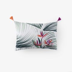 Наволочка прямокутна з подвійним декором з перкалю PALMELIS