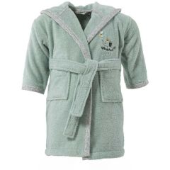 Халат дитячий махровийз органічної бавовни з каптуром та вишивкою FESTINE