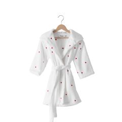 Дитячий махровий халат з каптуром та вишивкою ADORE