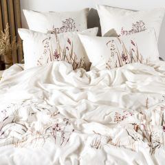 Підковдра з вишивкою з сатину AURA