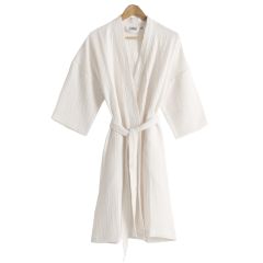 Жіночий вафельний халат з коміром-кімоно NATURELLE