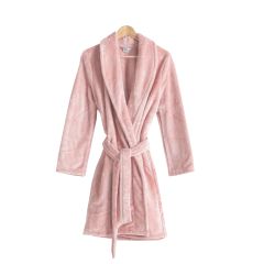 Жіночий флісовий халат з шалевим коміром ELENA