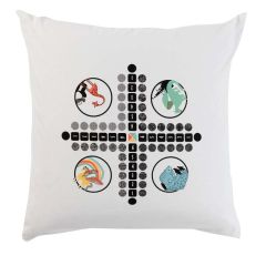 Квадратна наволочка з подвійним декором з органічної бавовни JOCAMINI