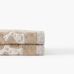 Махровий рушник для рук з вишивкою MERVEILLE Бежевий