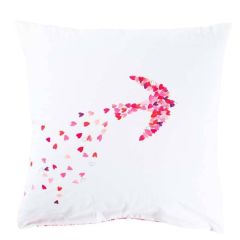 Квадратна наволочка з подвійним декором з перкалі MONCOEUR