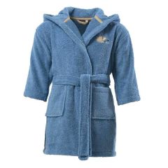 Халат дитячий з бавовни з каптуром та вишивкою NOISETTE