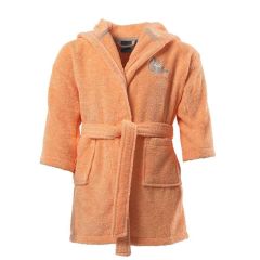 Халат дитячий з бавовни з каптуром та вишивкою NOISETTE