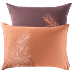 Наволочка прямокутна з подвійним декором та вишивкою із сатину PAMPA
