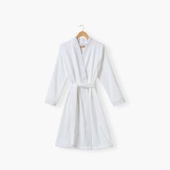 Жіночий махровий халат з коміром-кімоно EPHELIA колір білий 50x52