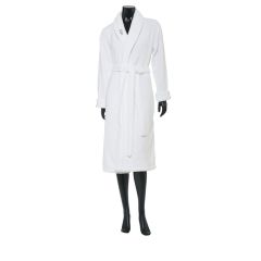 Жіночий махровий халат з шалевим коміром та вишивкою LANA