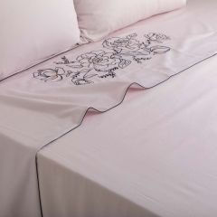 Сатинове простирадло з вишивкою PROMESSE