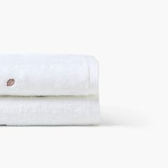 Махровий рушник для рук з бавовни та бамбукової віскози з вишивкою EQUINOXE II білий