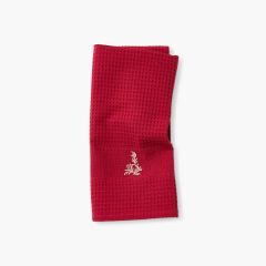 Рушник вафельний для кухні з вишивкою VEILLEE бордовий